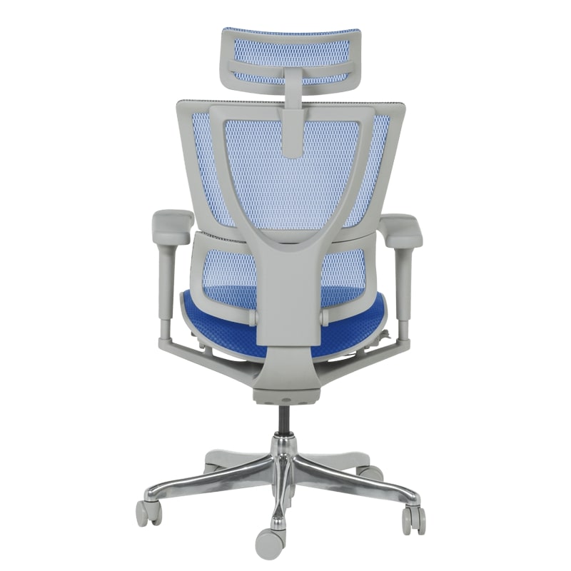 Ергономичен офис стол Ultra сива рамка-син